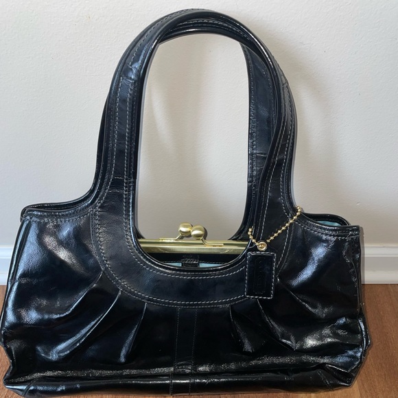 Coach black satchel purse - Picture 2 of 6